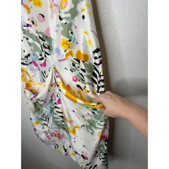 Thakoon White Floral Print Sleeveless Silk Sheath Mini Dress 6 - Picture 7 of 15